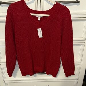 Maurices Bold Red V-Neck Sweater